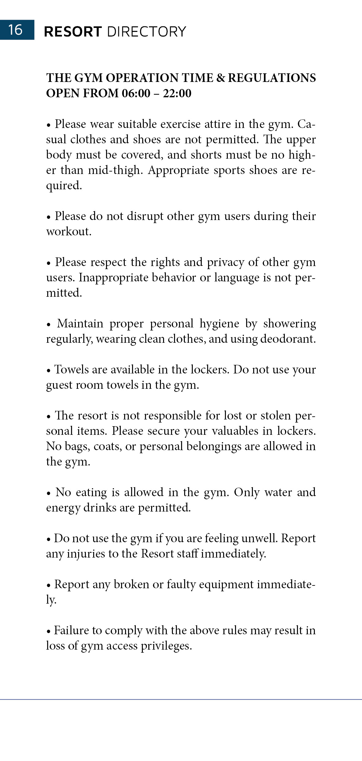 Bliss Hoi An Resort Directory - Facilities